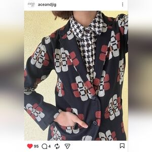 Ian Jacket In Lotus Print